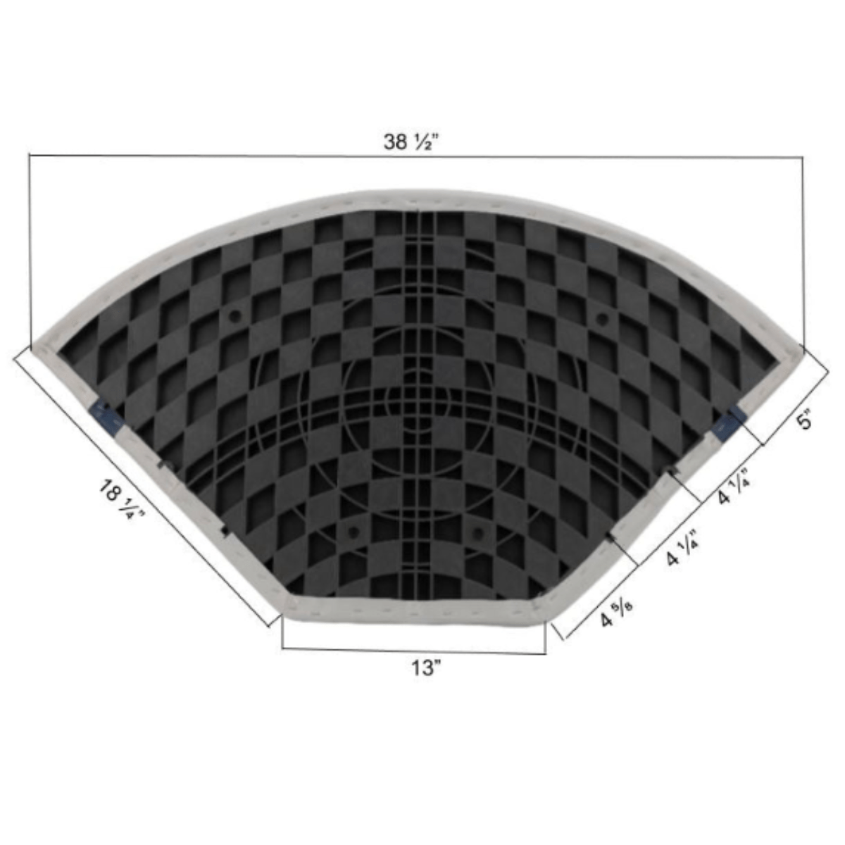 36" Radius Premium Pontoon Corner Cushions Only