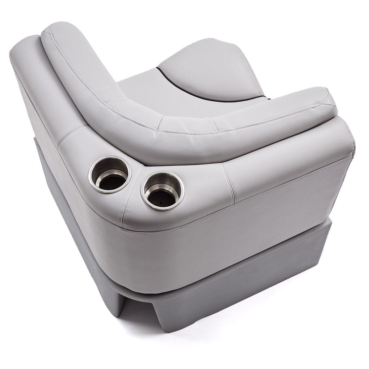 Pontoon Boat Seat Luxury Corner Seat Top #color_charcoal & gray