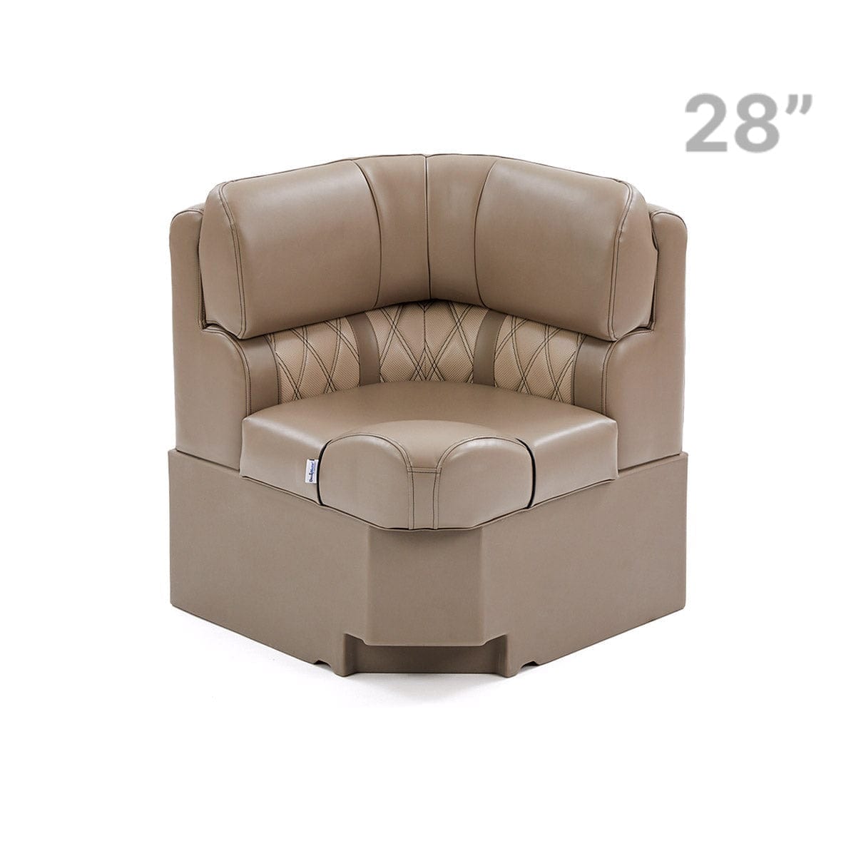 Pontoon Boat Seat Luxury Corner Seat Front #color_tan & beige