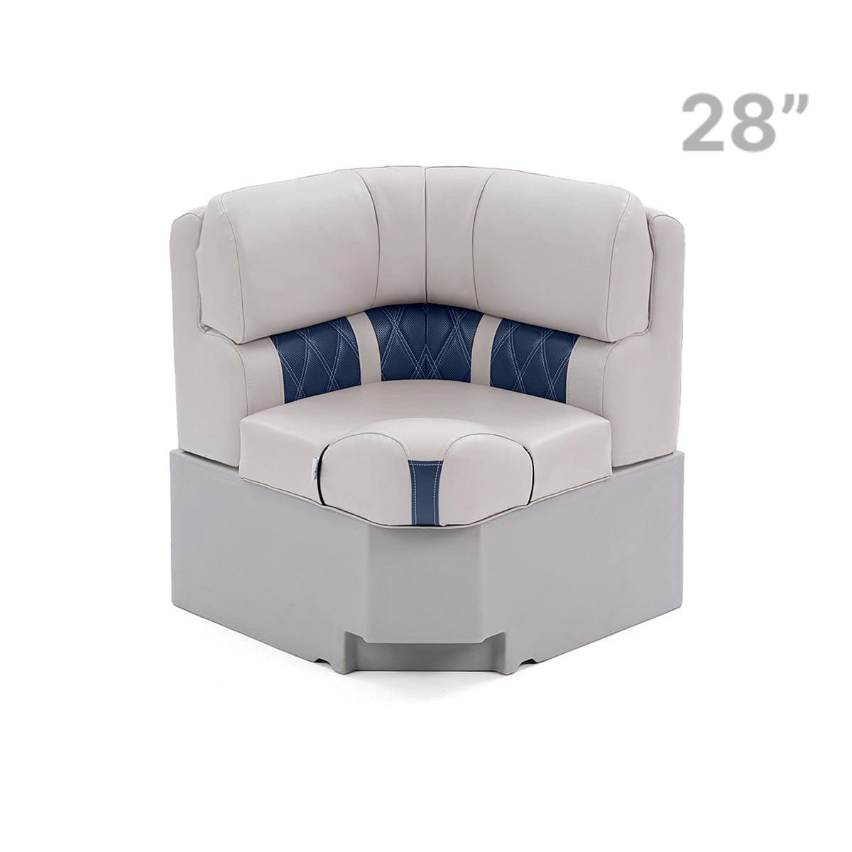 Pontoon Boat Seat Luxury Corner Seat Front #color_navy & gray