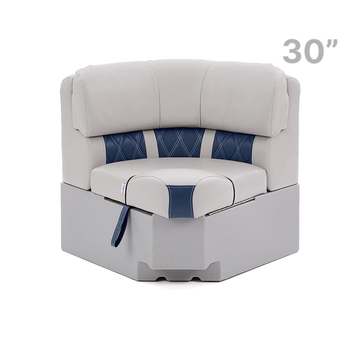 Pontoon Boat Seat Luxury Corner Seat Front #color_navy & gray