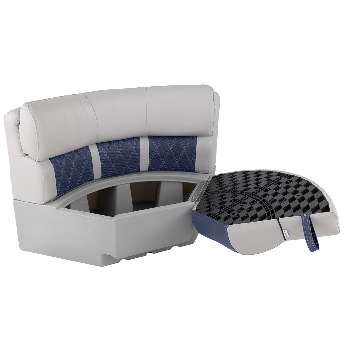 DeckMate Luxury Radius Corner Seat #color_navy & gray