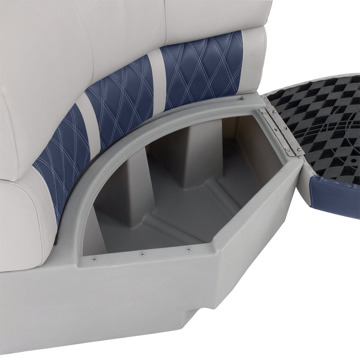 DeckMate Luxury Radius Corner Seat #color_navy & gray