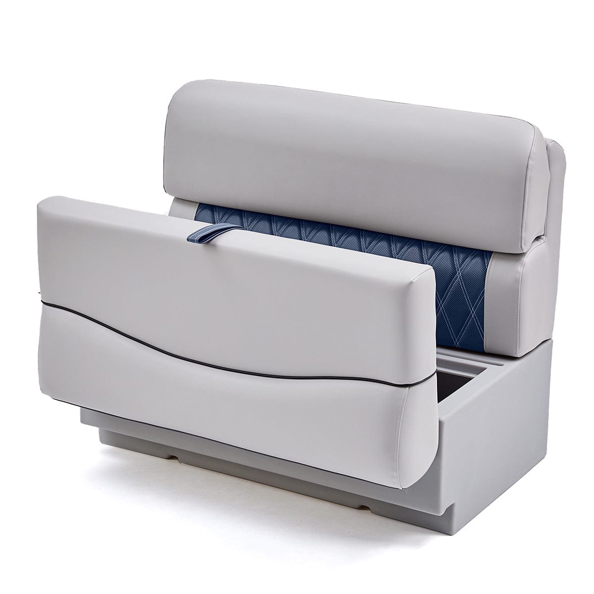 DeckMate Luxury Pontoon Bench Seat #color_navy & gray