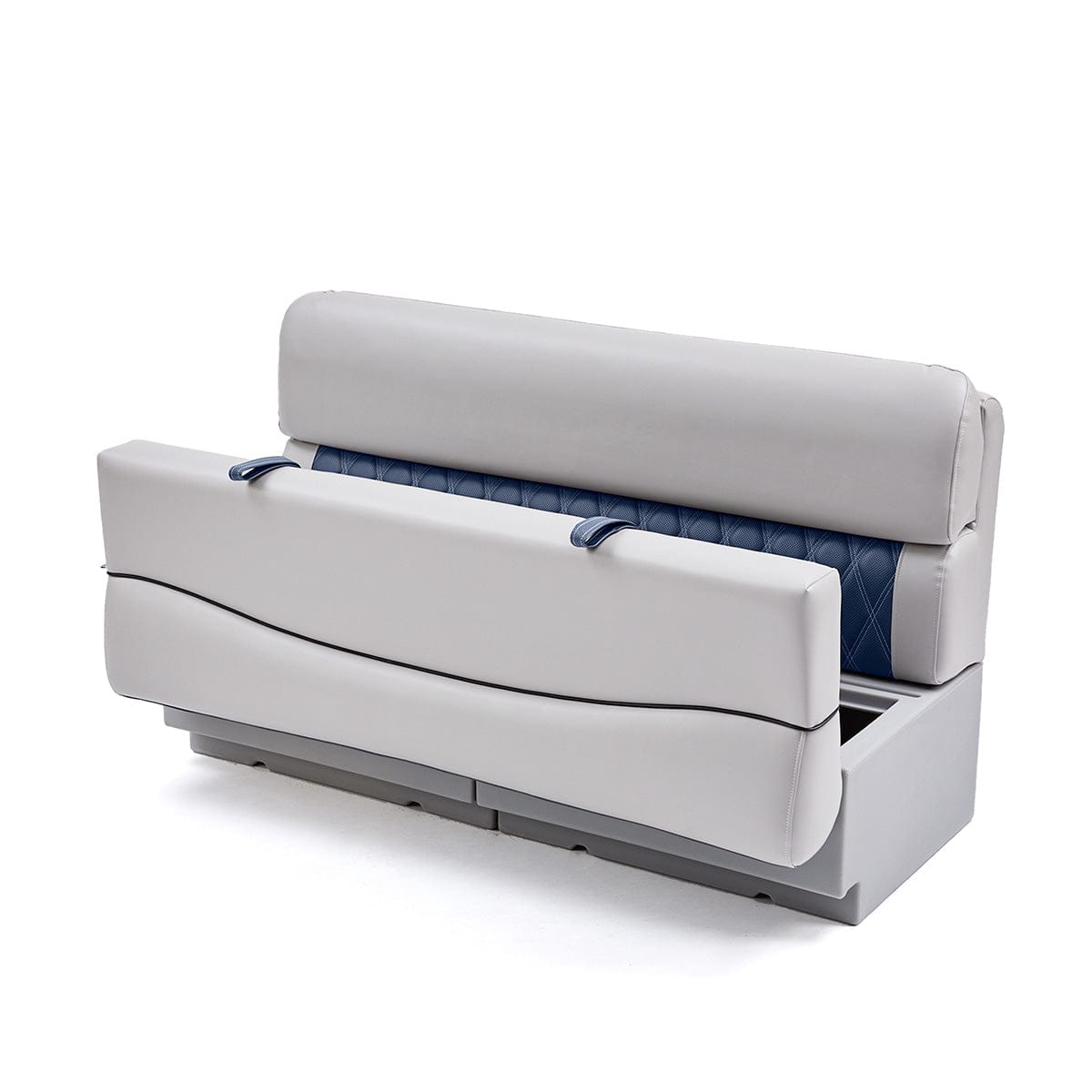 DeckMate Luxury Boat Bench #color_navy & gray