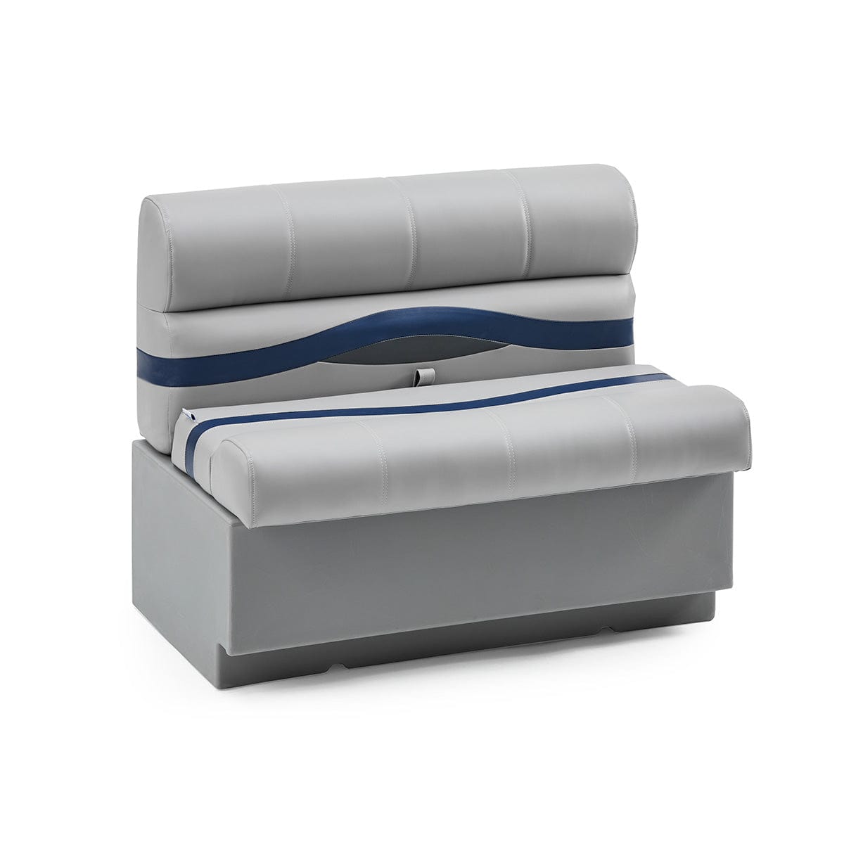 Pontoon Boat Bench Seat #color_gray, blue & charcoal