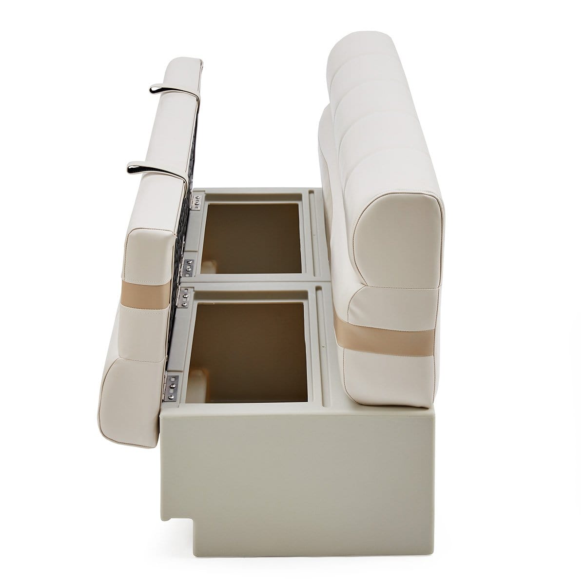 Pontoon Boat Long Bench Seat Open #color_ivory, tan & beige