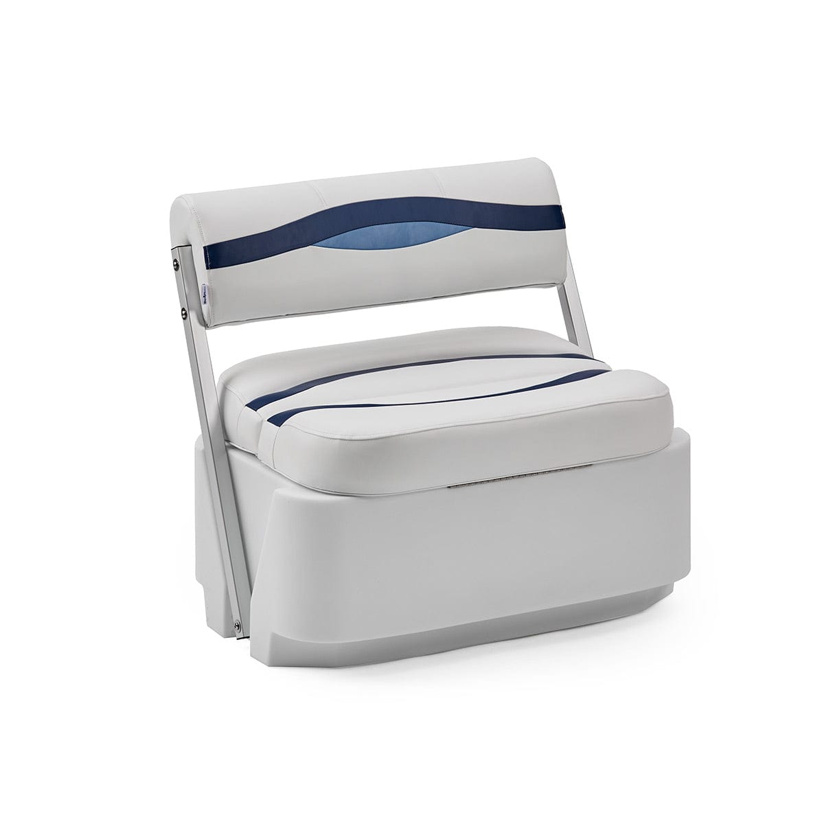 Pontoon Boat Flip Flop Seats #color_white, blue & light blue