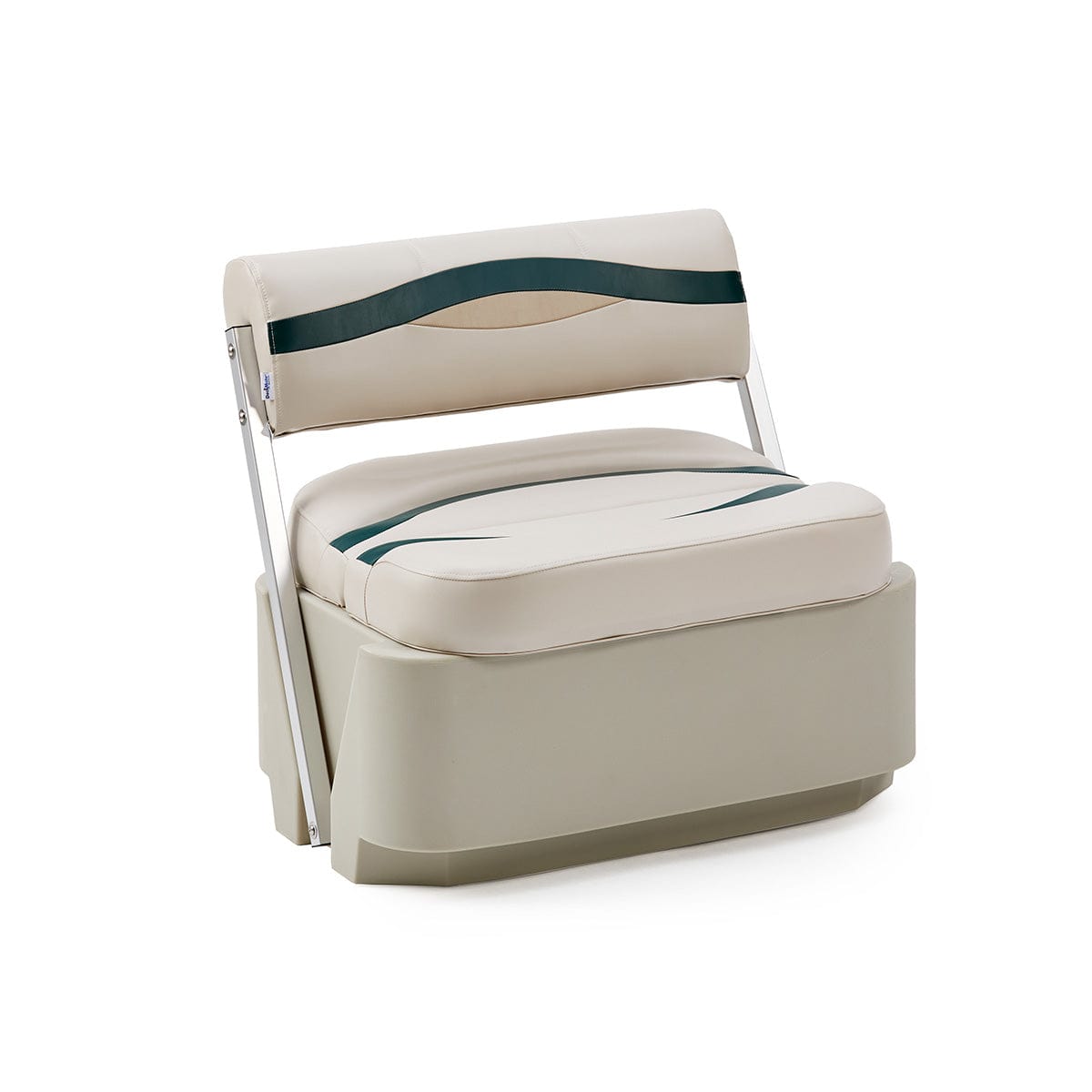 Pontoon Boat Flip Flop Seat #color_ivory, green & tan