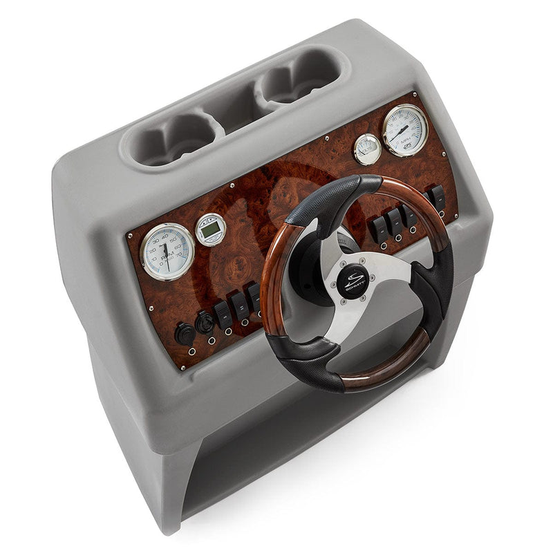 DeckMate Small Classic Helm Console burl zoom