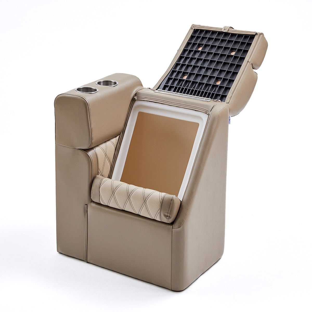 Pontoon Boat Seats Luxury Lean Back Open #color_tan & beige