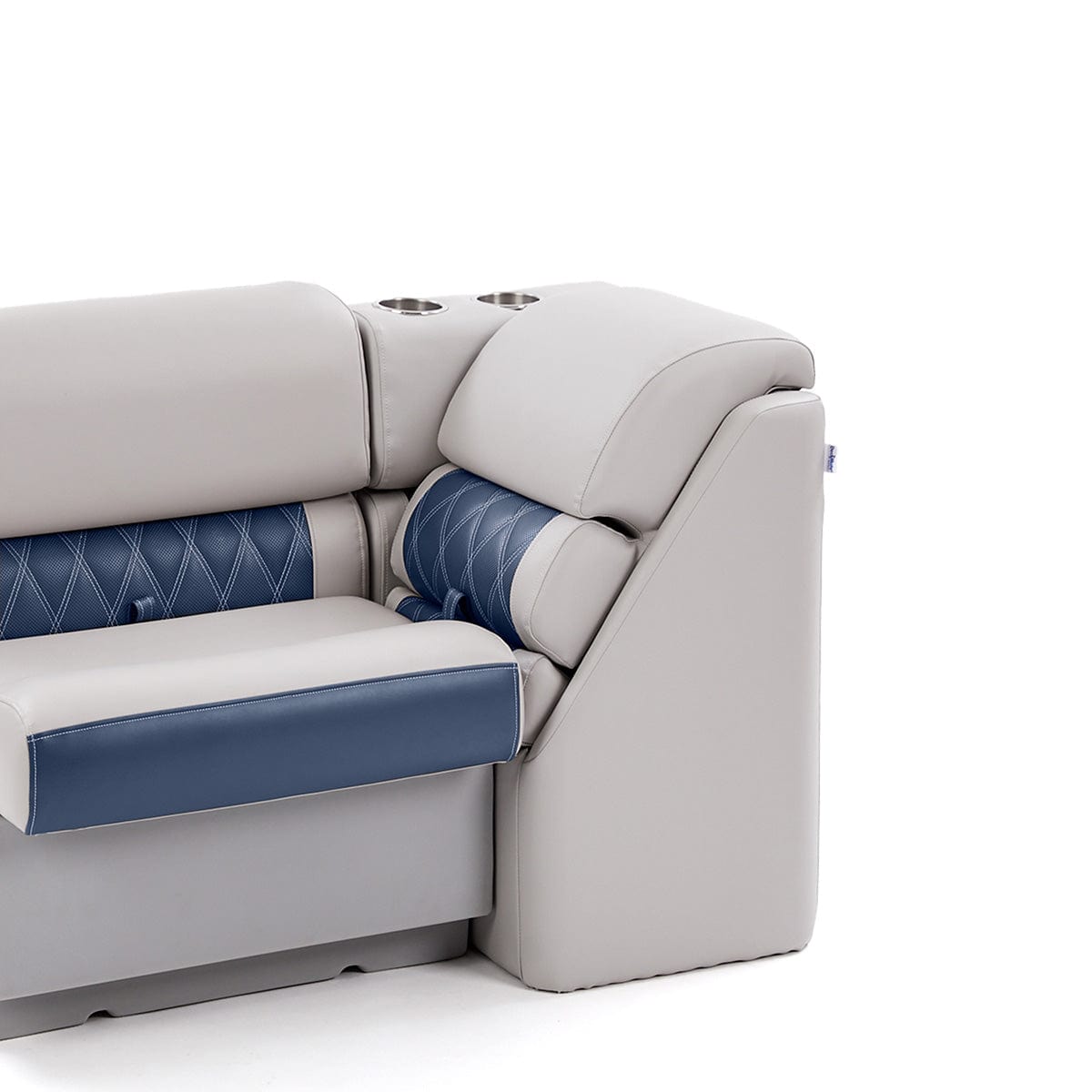 DeckMate Luxury Pontoon Lean Back attached #color_navy & gray