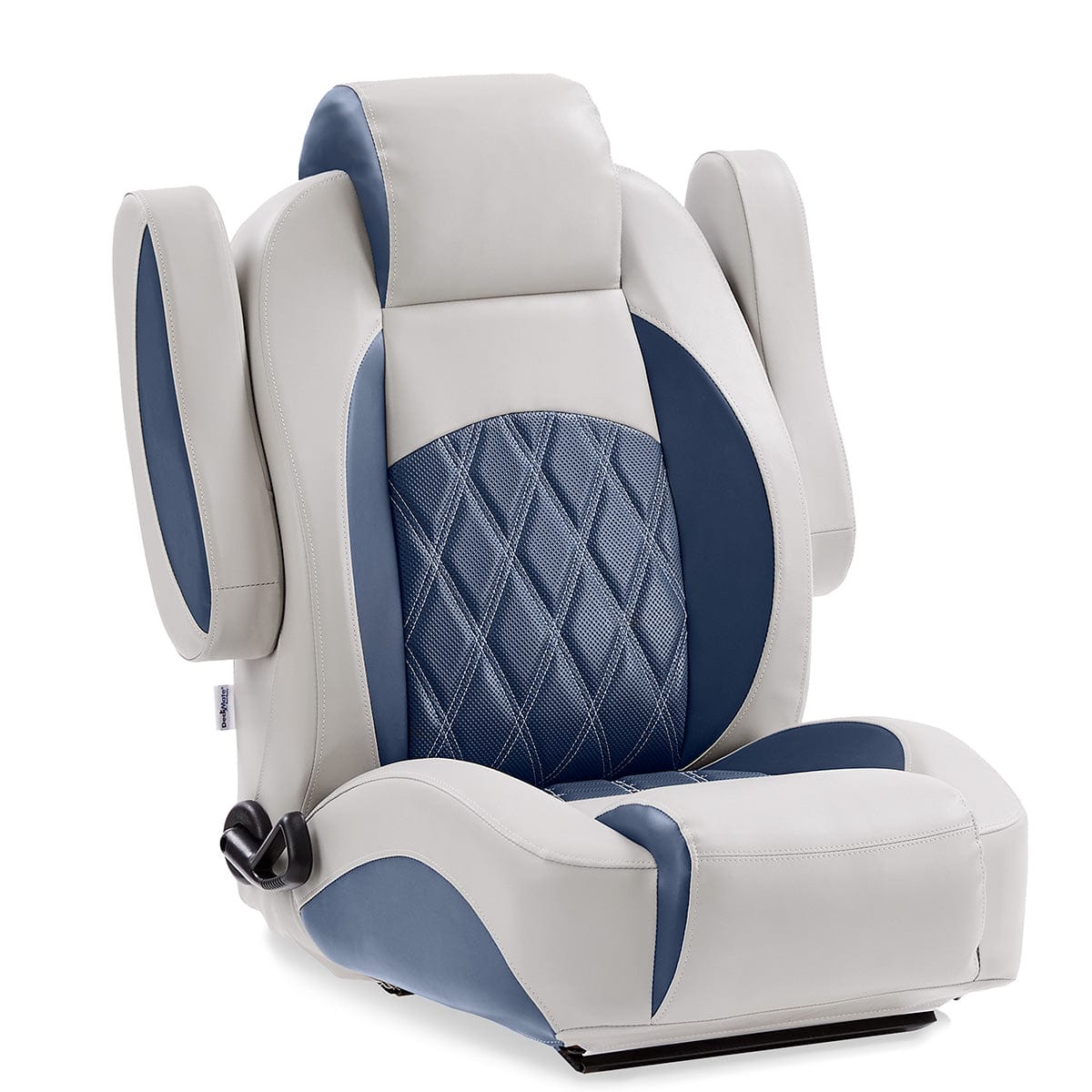 DeckMate Luxury Command Chair arms up #color_navy & gray