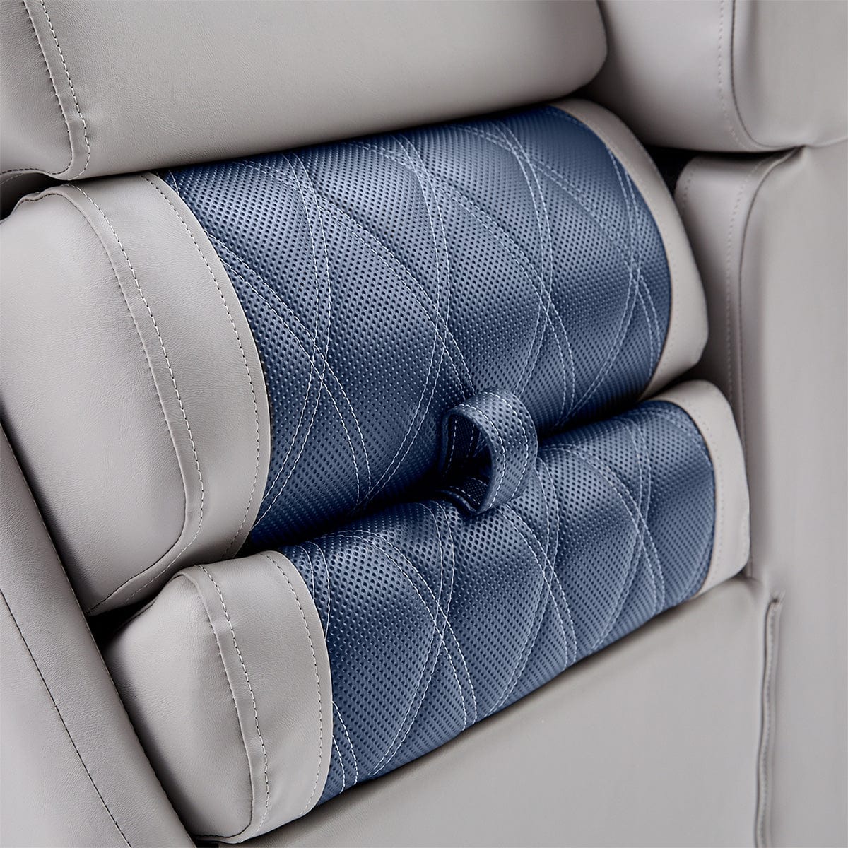 DeckMate Luxury Lean Back Seat close #color_navy & gray