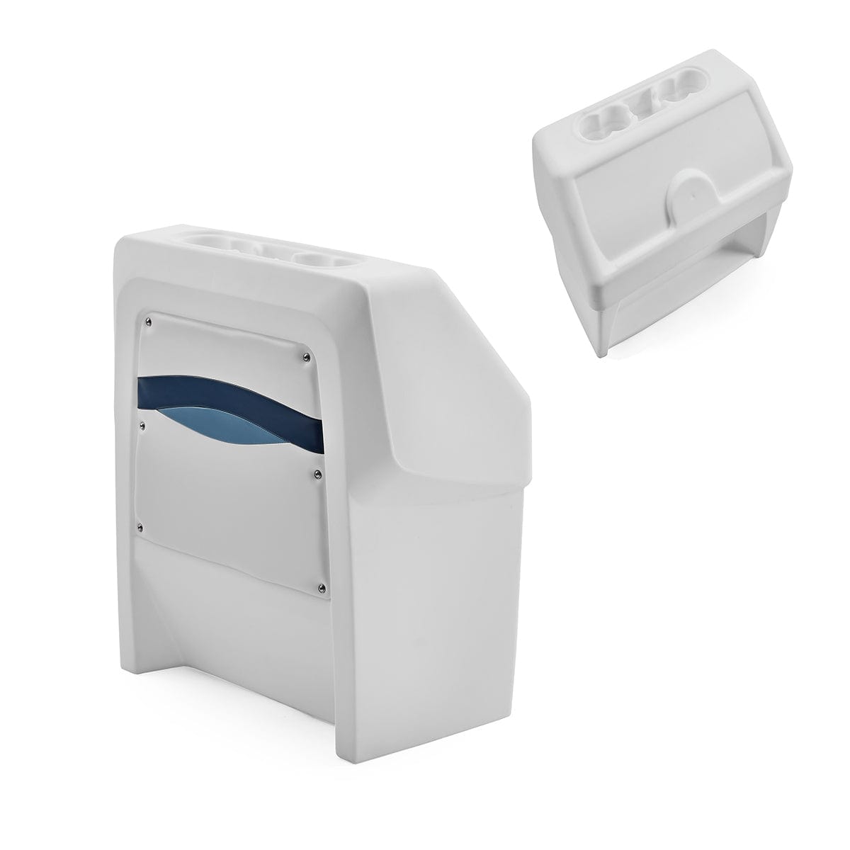 Pontoon Boat Console #color_white, blue & light blue