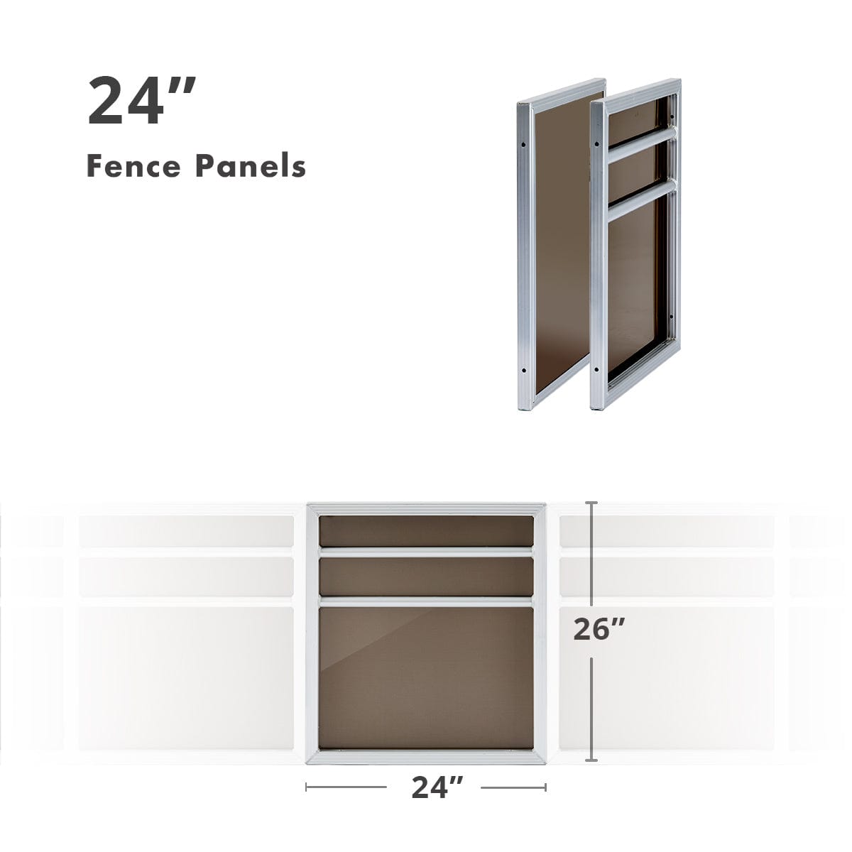 Stern Entry - 8' Wide Pontoon Fence Rail Package