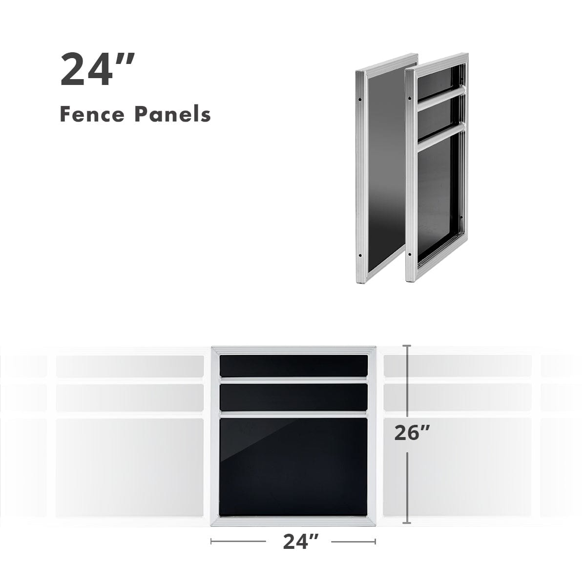 Stern Entry - 8' Wide Pontoon Fence Rail Package