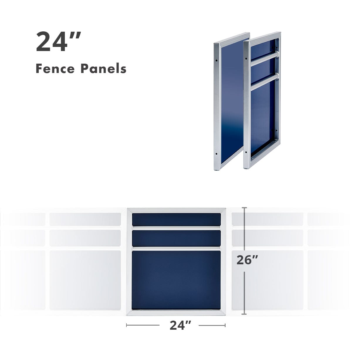 Stern Entry - 8' Wide Pontoon Fence Rail Package