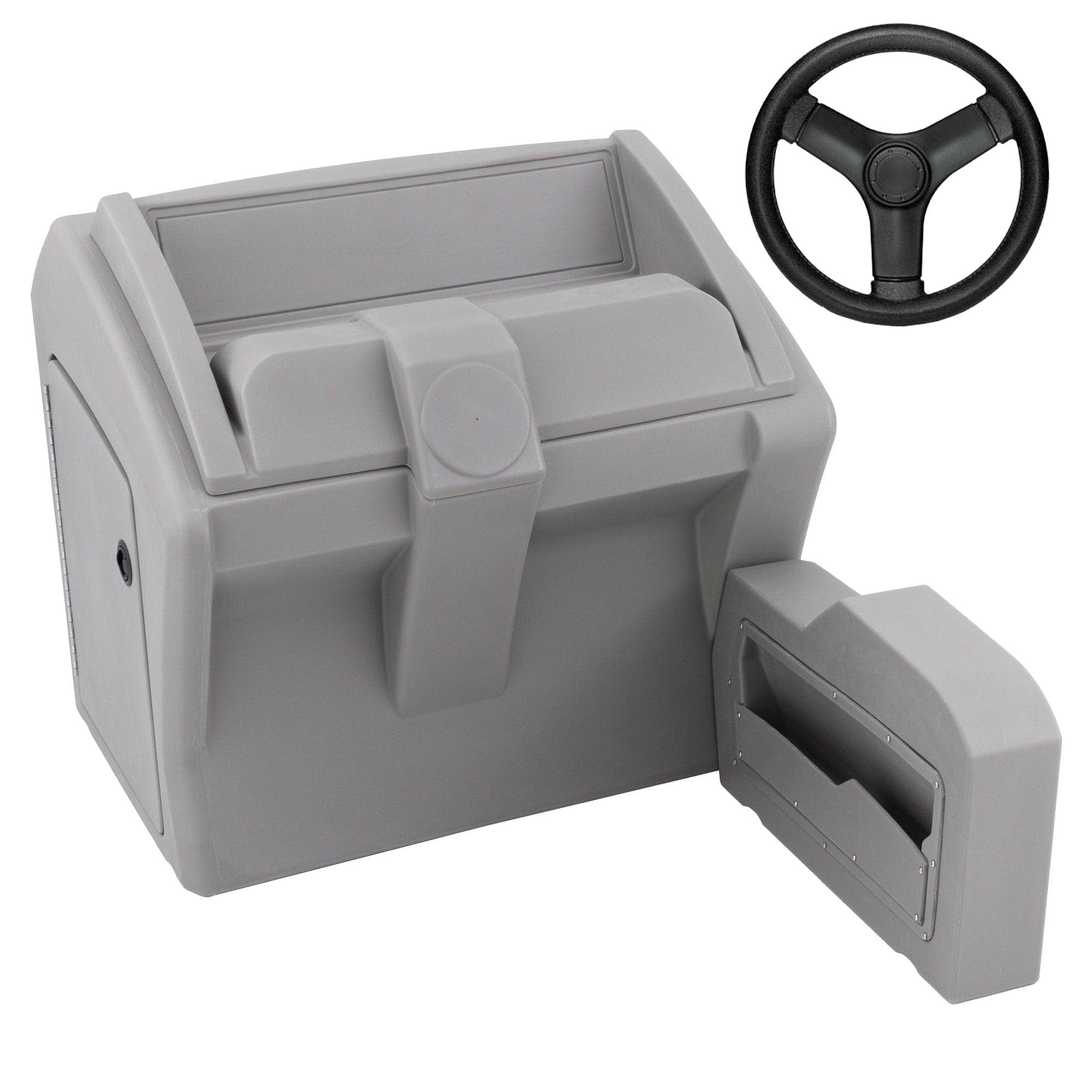 DeckMate Classic Deluxe Large Helm Console Blank #color_gray & invisible