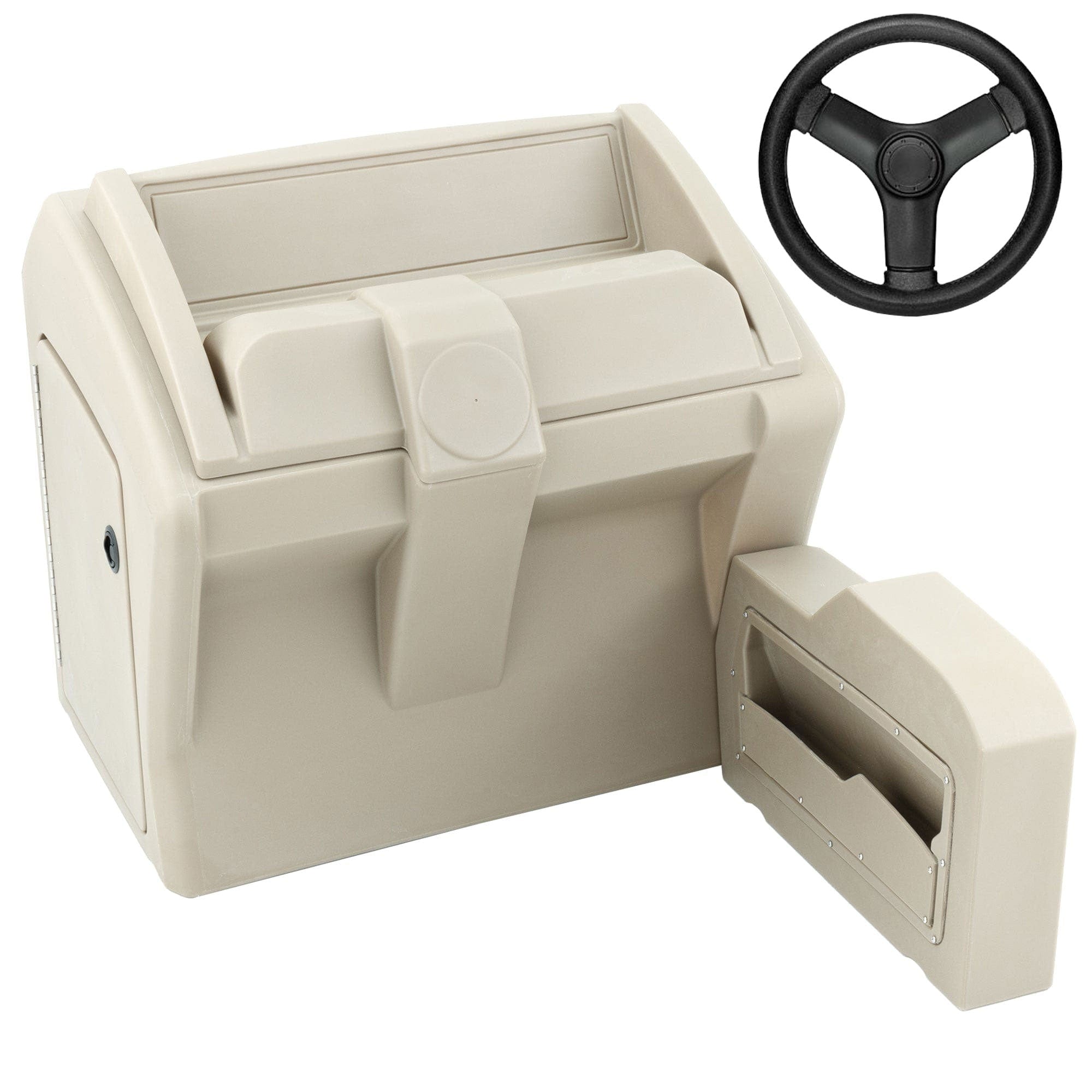 DeckMate Classic Deluxe Large Helm Console Blank #color_ivory & invisible