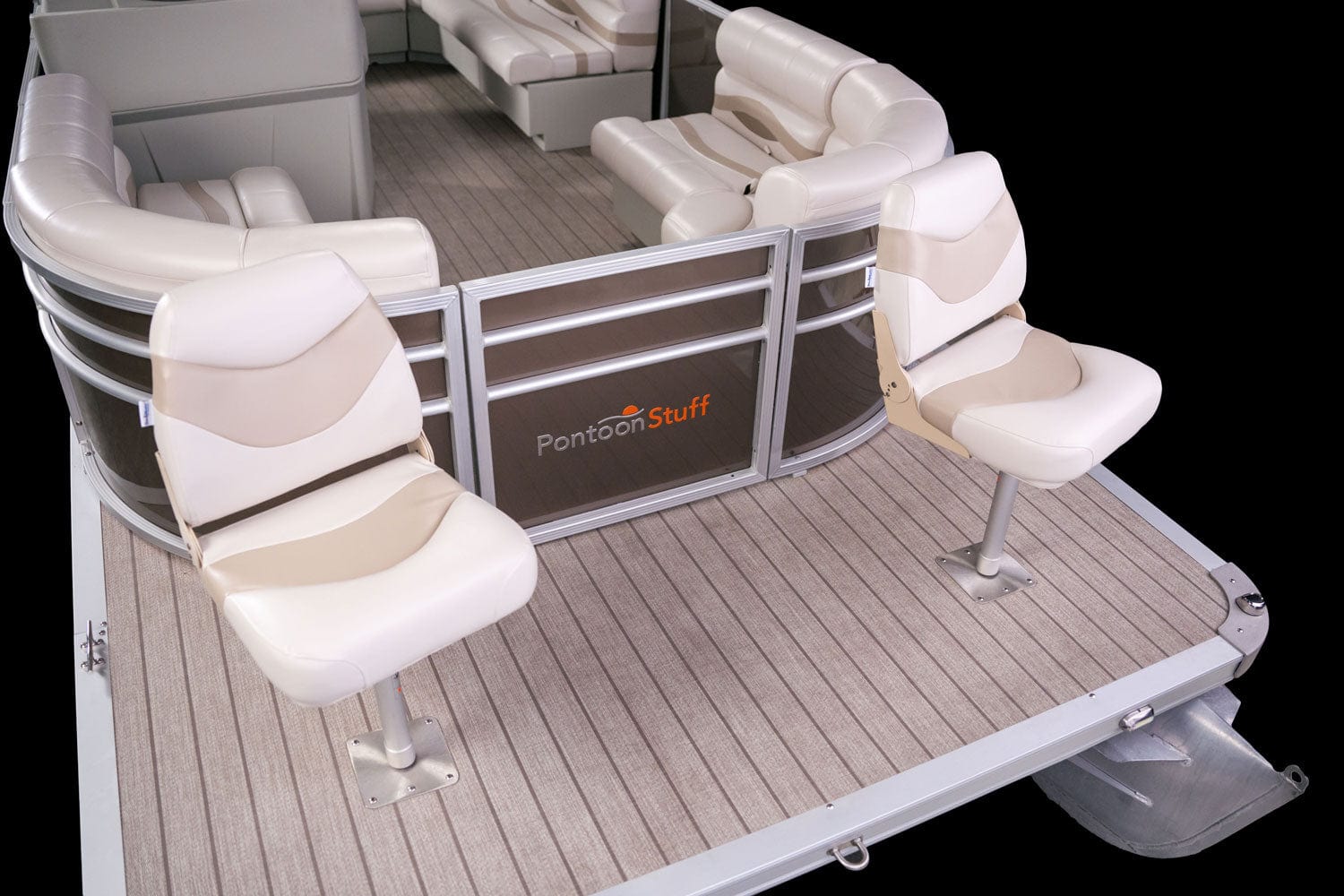 36" Premium Large Bow Radius Pontoon Seats