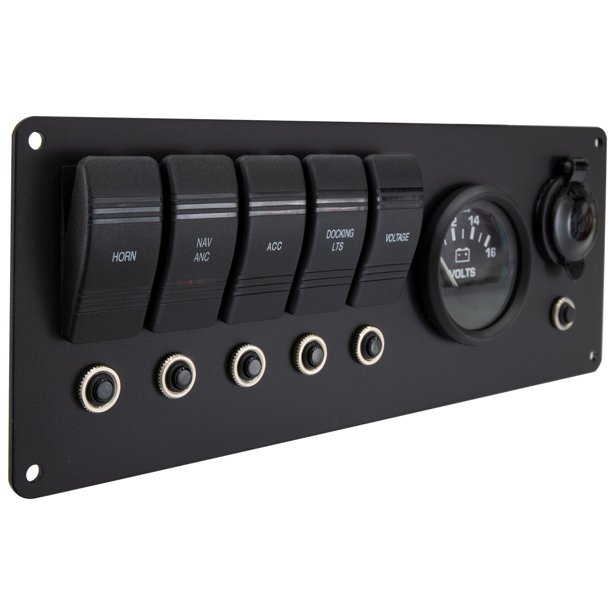 Deluxe 5 Switch Boat Panel - Plug and Boat