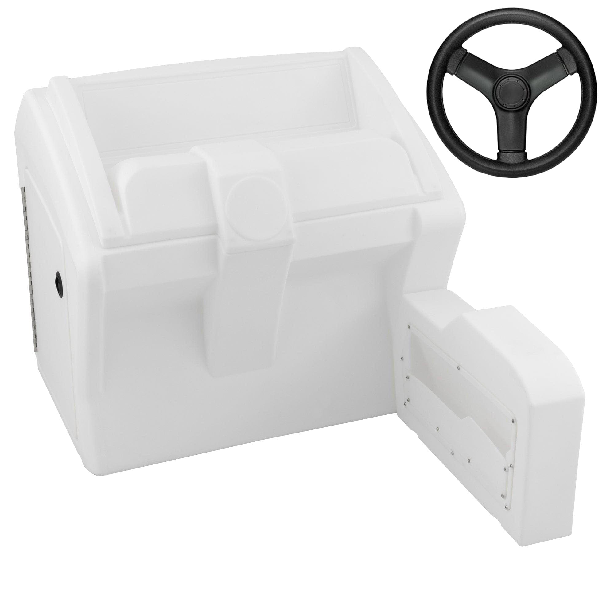 DeckMate Classic Deluxe Large Helm Console White #color_white & invisible