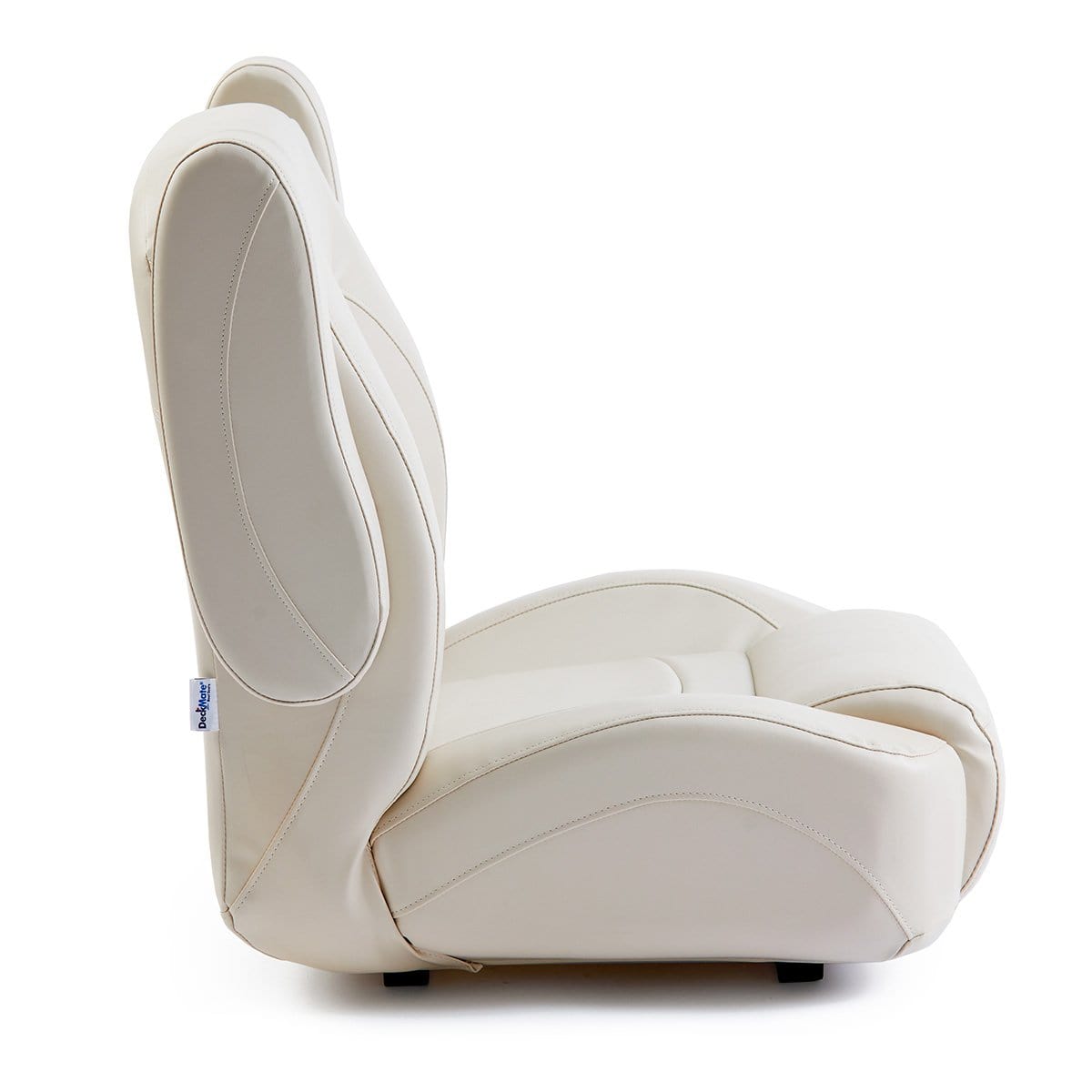 DeckMate Pontoon Helm Chair with armrests up #color_ivory