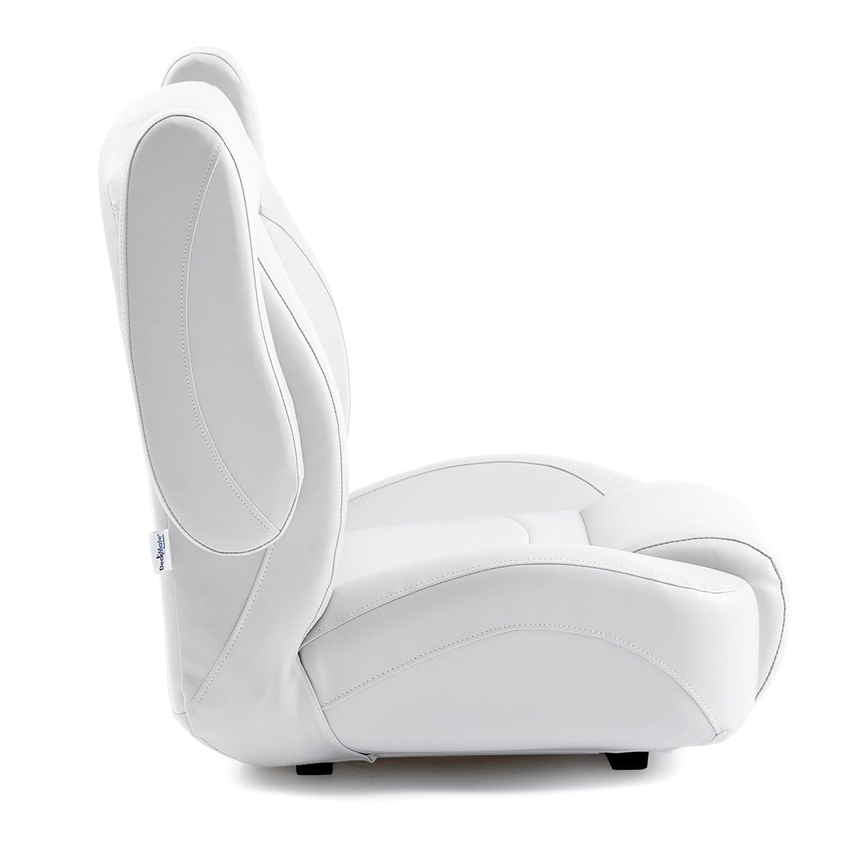 DeckMate Pontoon Helm Chair with armrests up #color_white