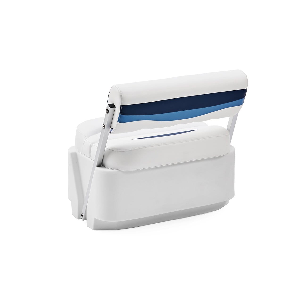 DeckMate Classic Pontoon Boat Flip Flop Seat #color_white, blue & light blue