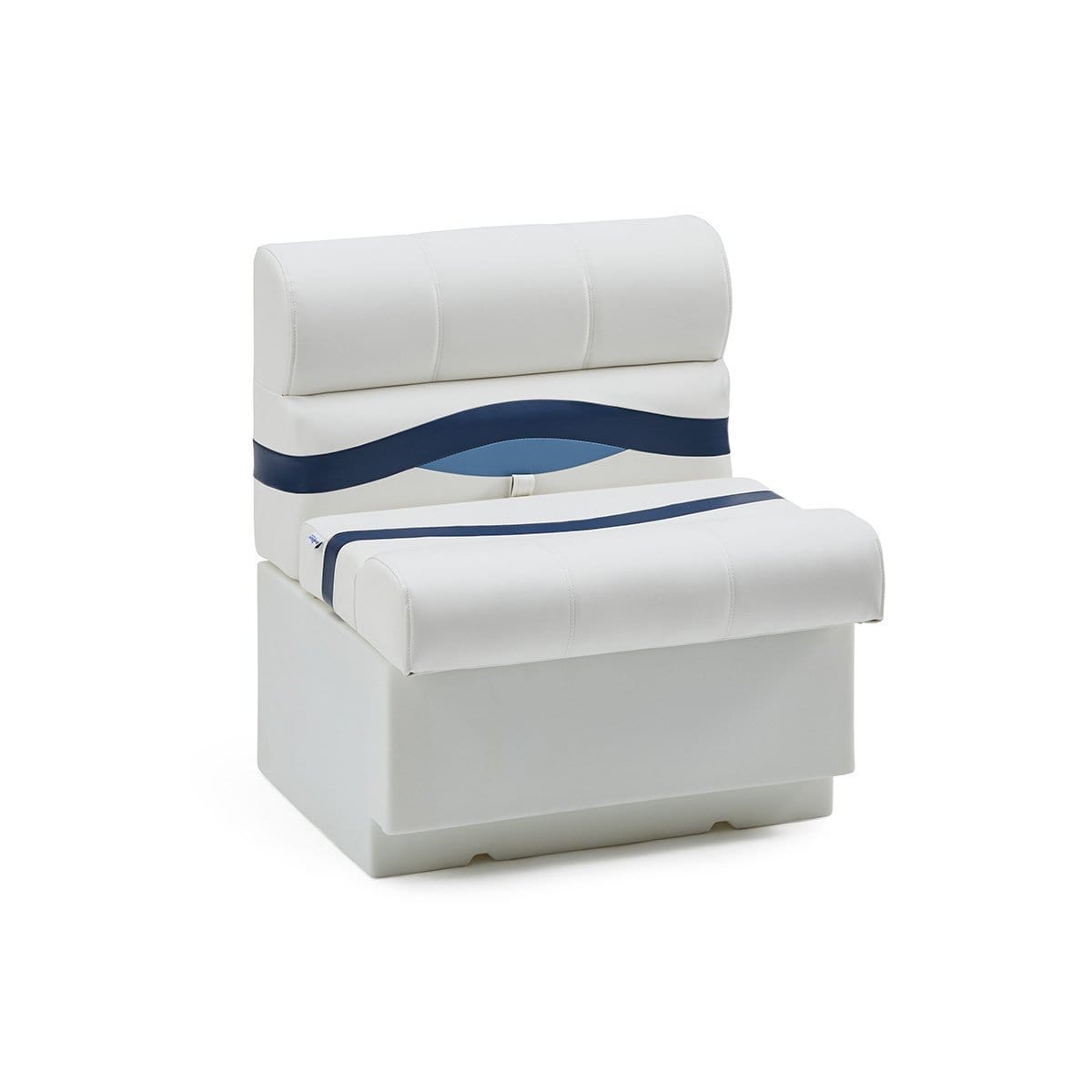 DeckMate Pontoon Bench #color_white, blue & light blue