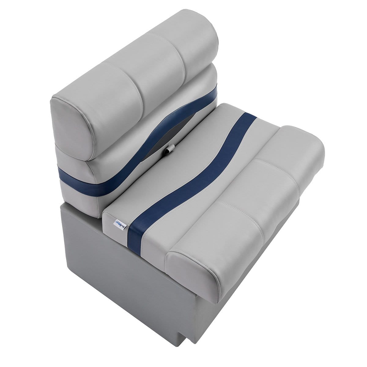 DeckMate Pontoon Bench top down Bench #color_gray, blue & charcoal