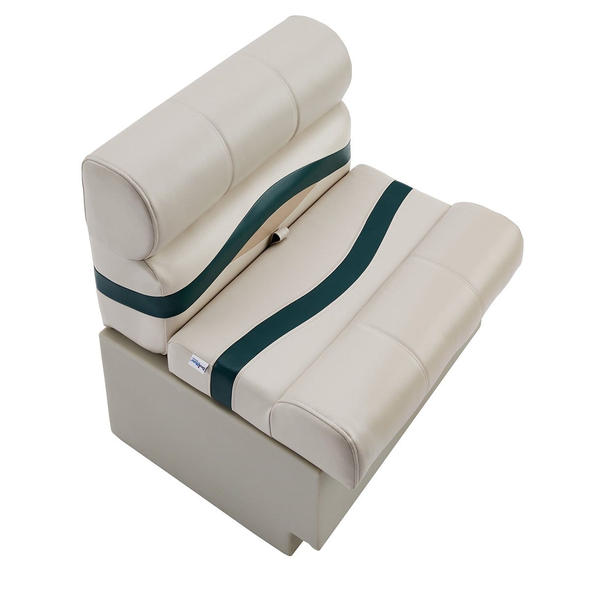 DeckMate Pontoon Bench top down Bench #color_ivory, green & tan