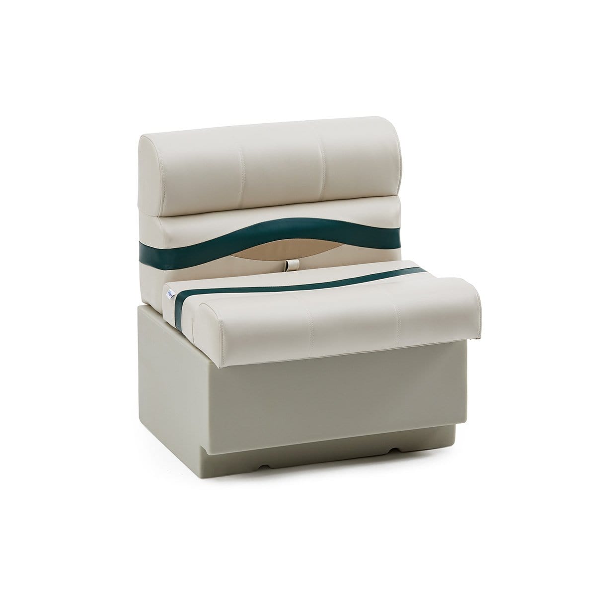 DeckMate Pontoon Bench #color_ivory, green & tan