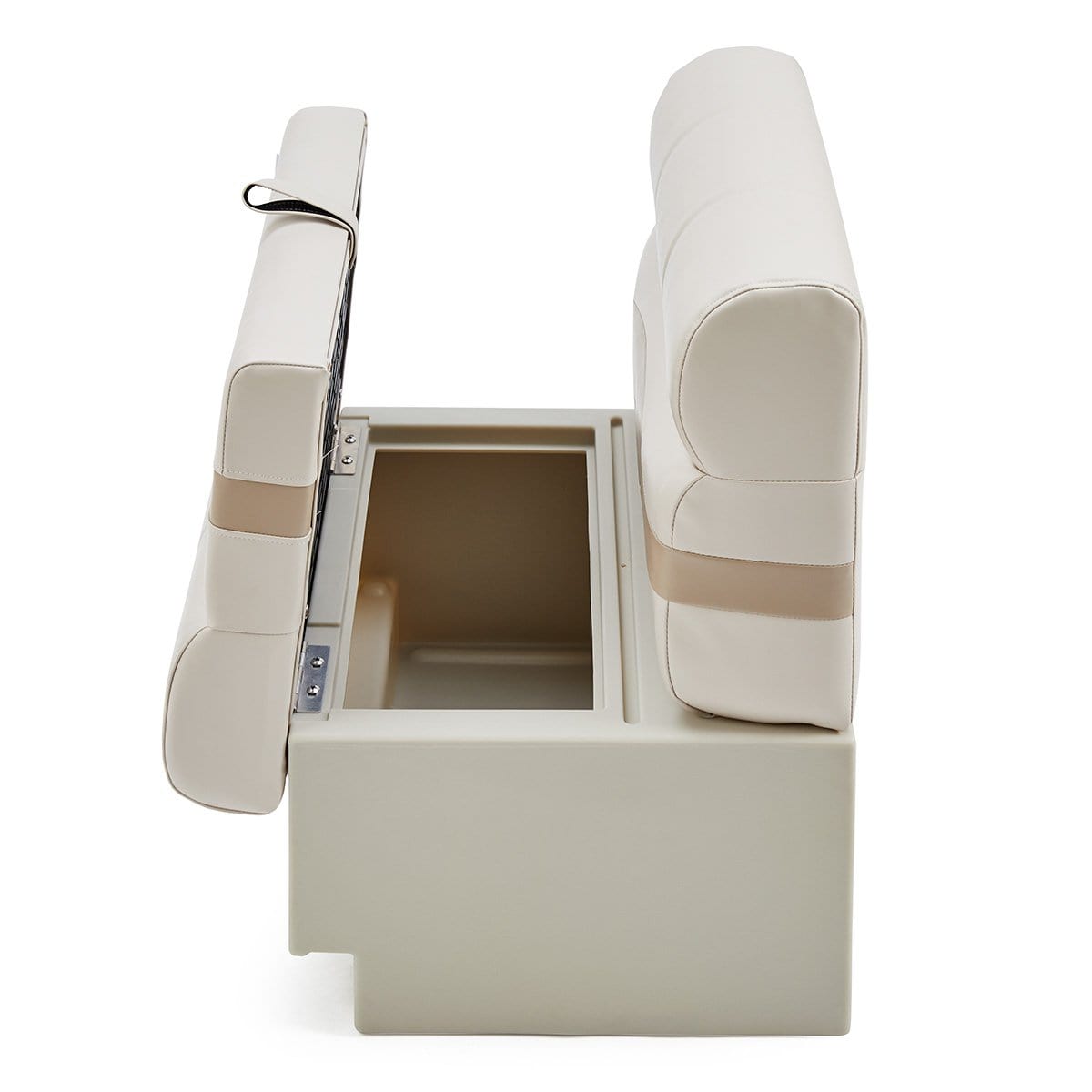 DeckMate Pontoon pontoon bench side open #color_ivory, tan & beige