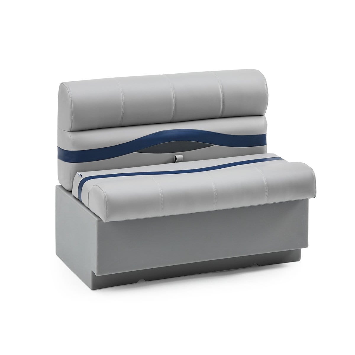 DeckMate Pontoon Boat Bench Seat #color_gray, blue & charcoal