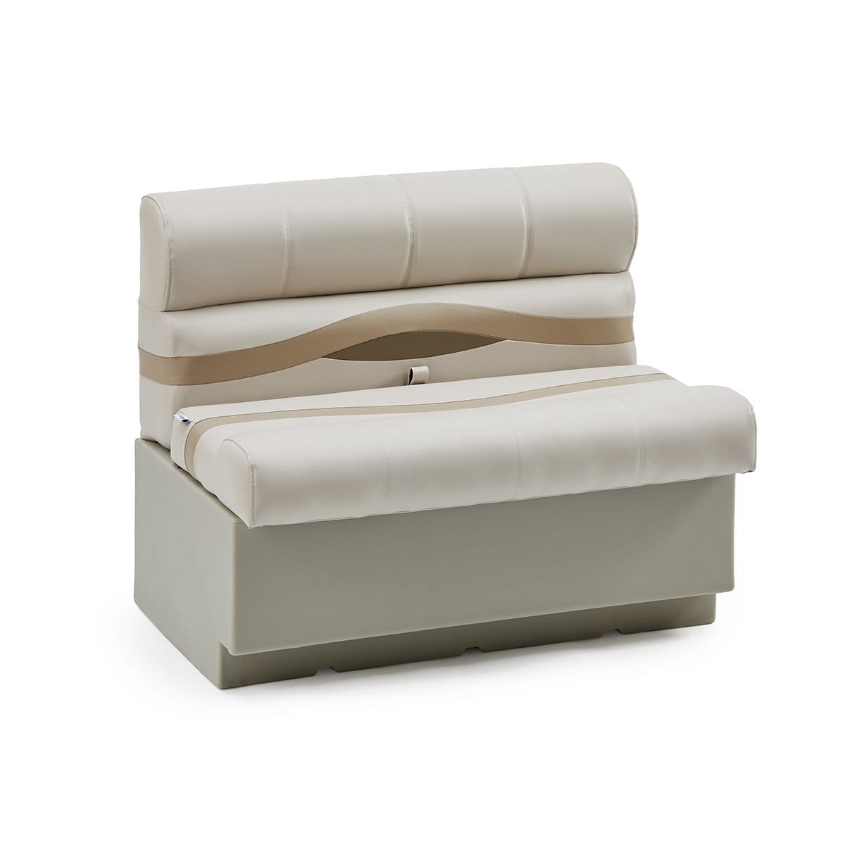 DeckMate Pontoon Boat Bench Seat #color_ivory, tan & beige