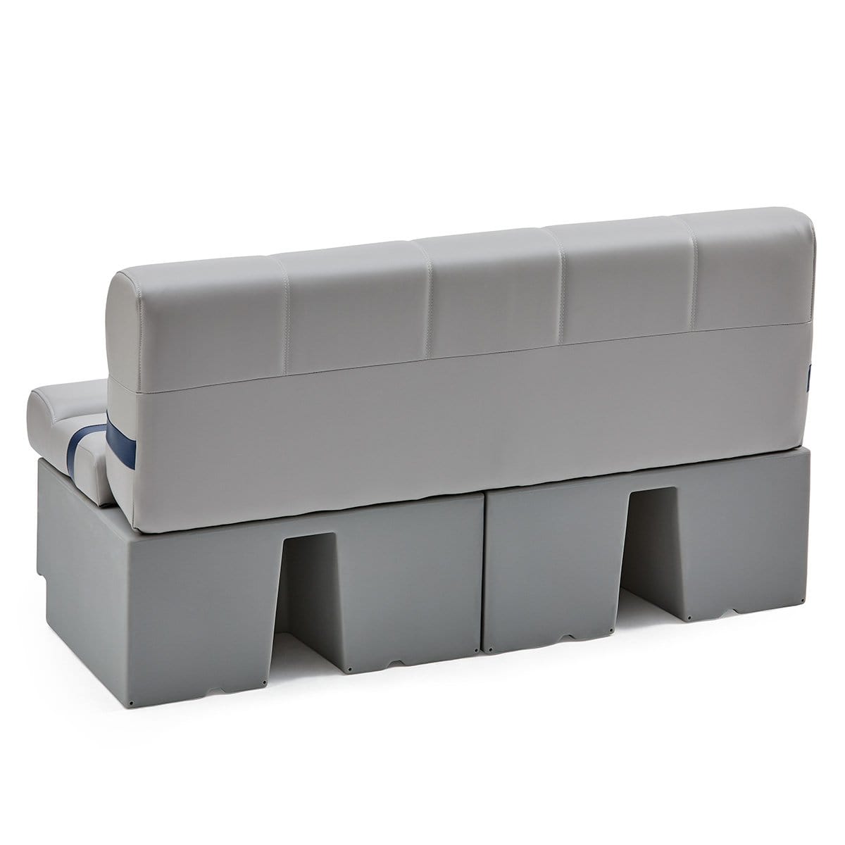 DeckMate Pontoon Bench Seat rear #color_gray, blue & charcoal