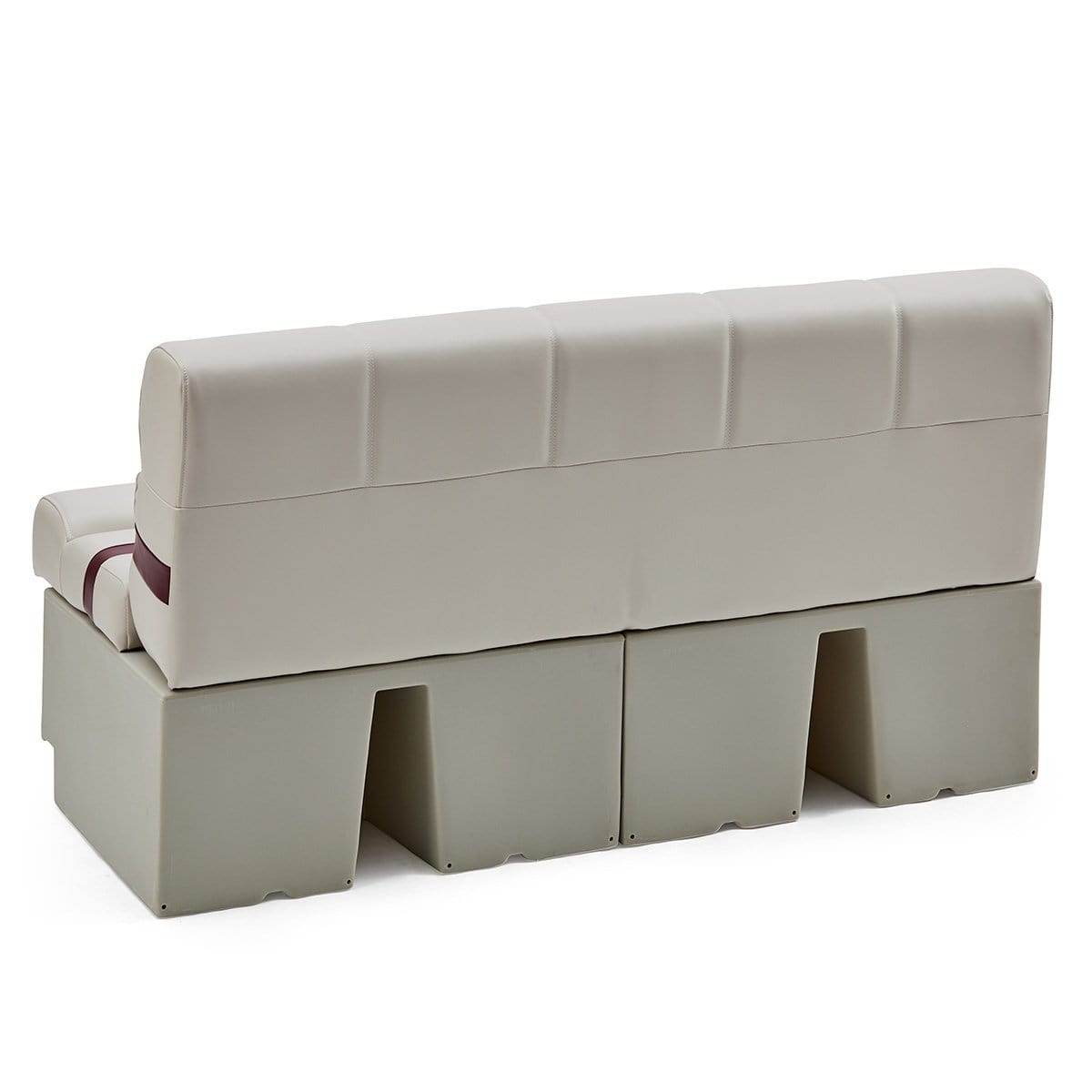 DeckMate Pontoon Bench Seat #color_ivory, burgundy & tan