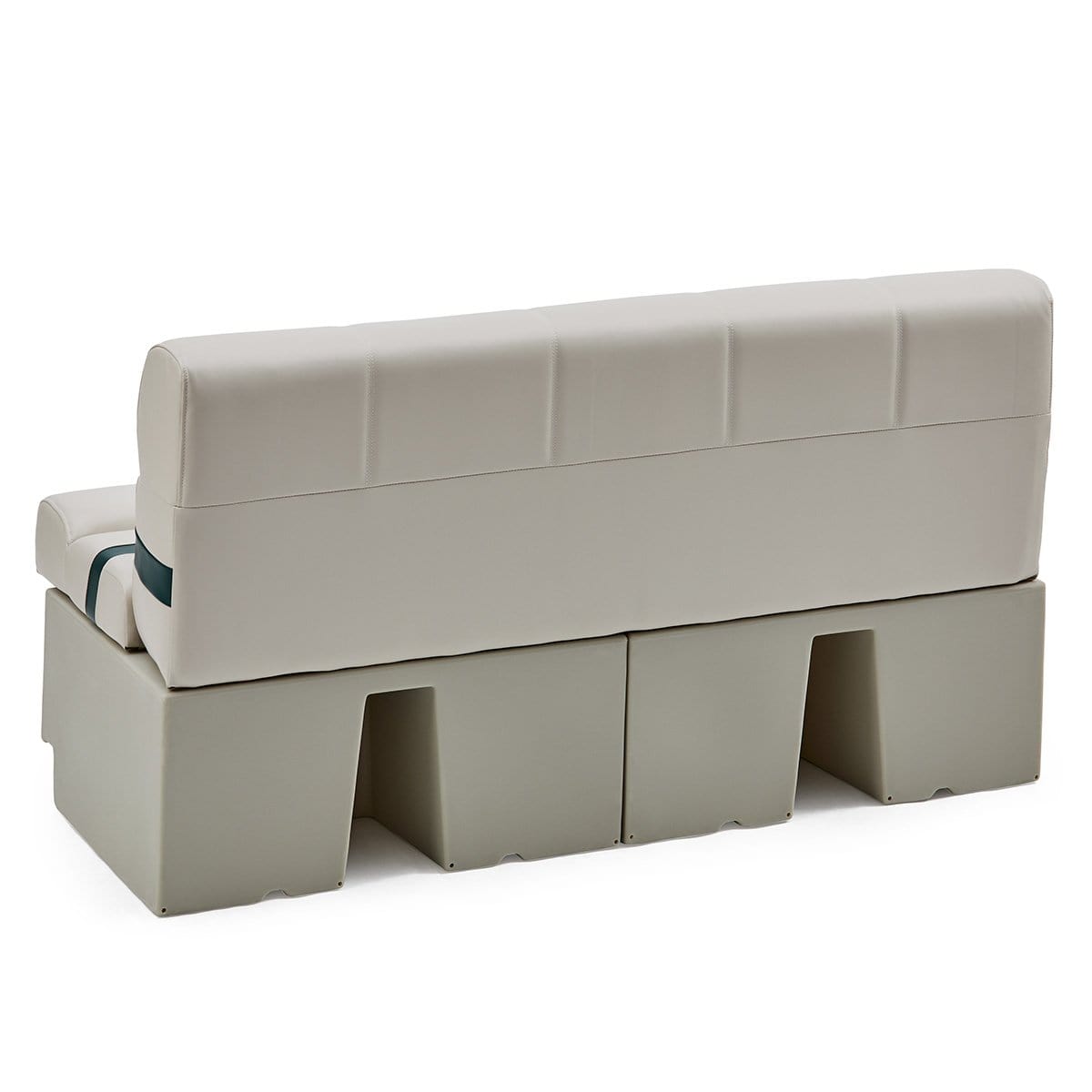 DeckMate Pontoon Bench Seat rear #color_ivory, green & tan