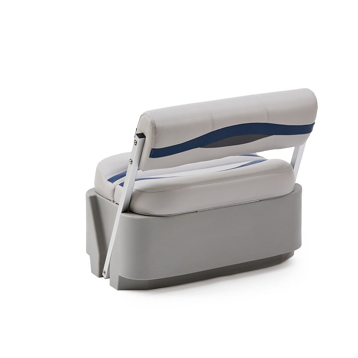 DeckMate Pontoon Flop Flip Seat back #color_gray, blue & charcoal