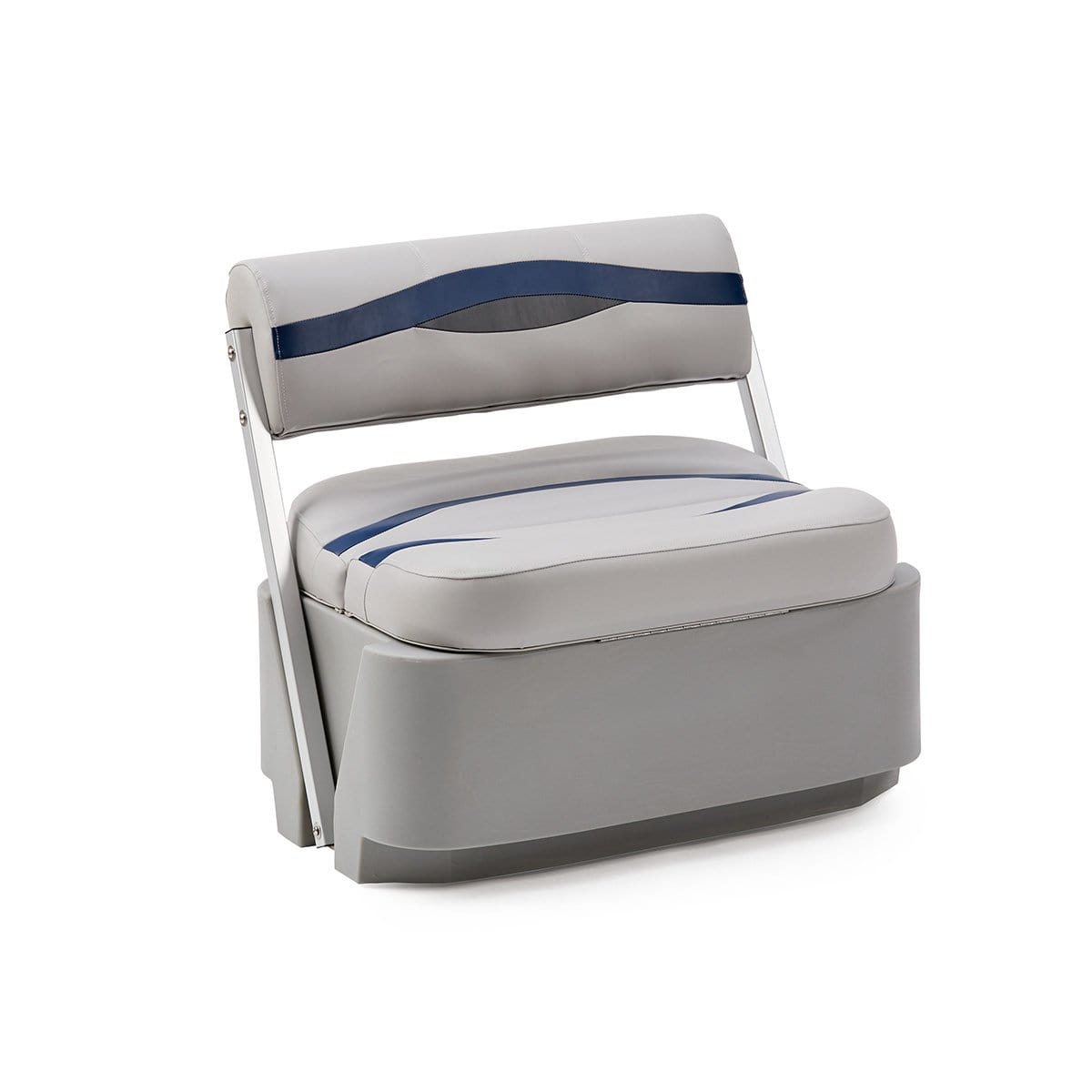 DeckMate Pontoon Flip Flop Seat #color_gray, blue & charcoal