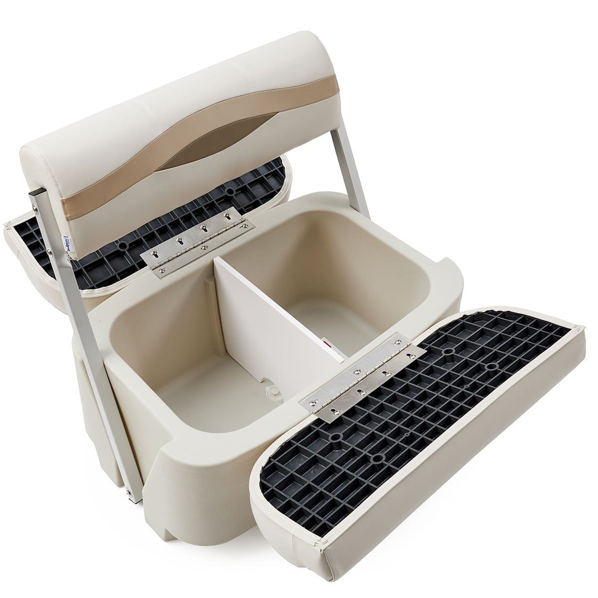 DeckMate Pontoon Flip Flop Seat storage #color_ivory, tan & beige