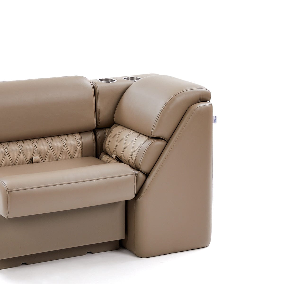 DeckMate Luxury Pontoon Lean Back attached #color_tan & beige