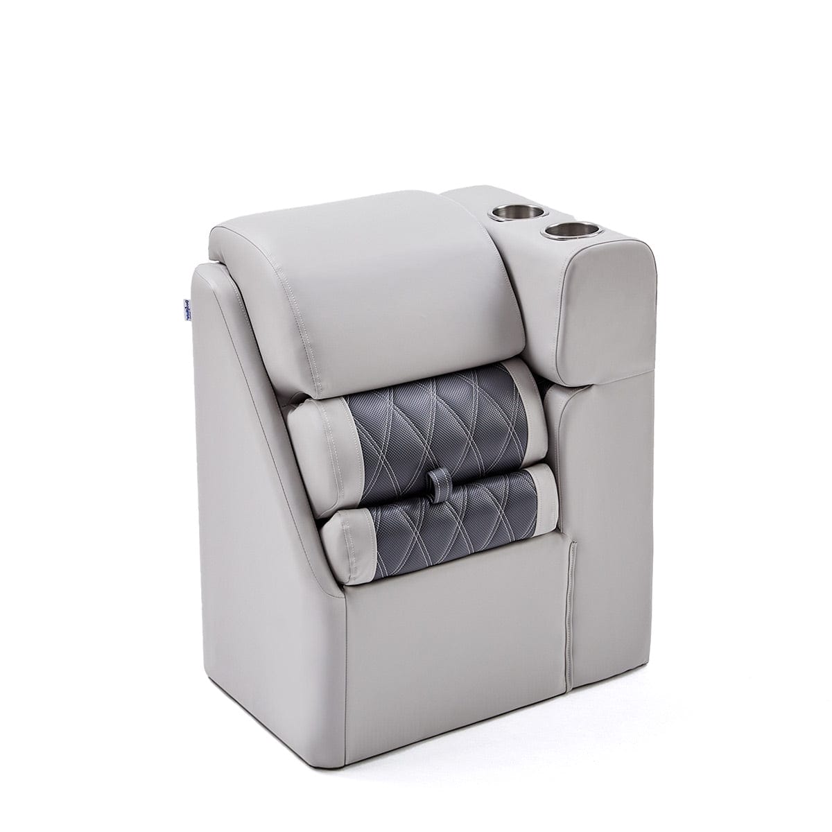 DeckMate Luxury Lean Back Seat side #color_charcoal & gray