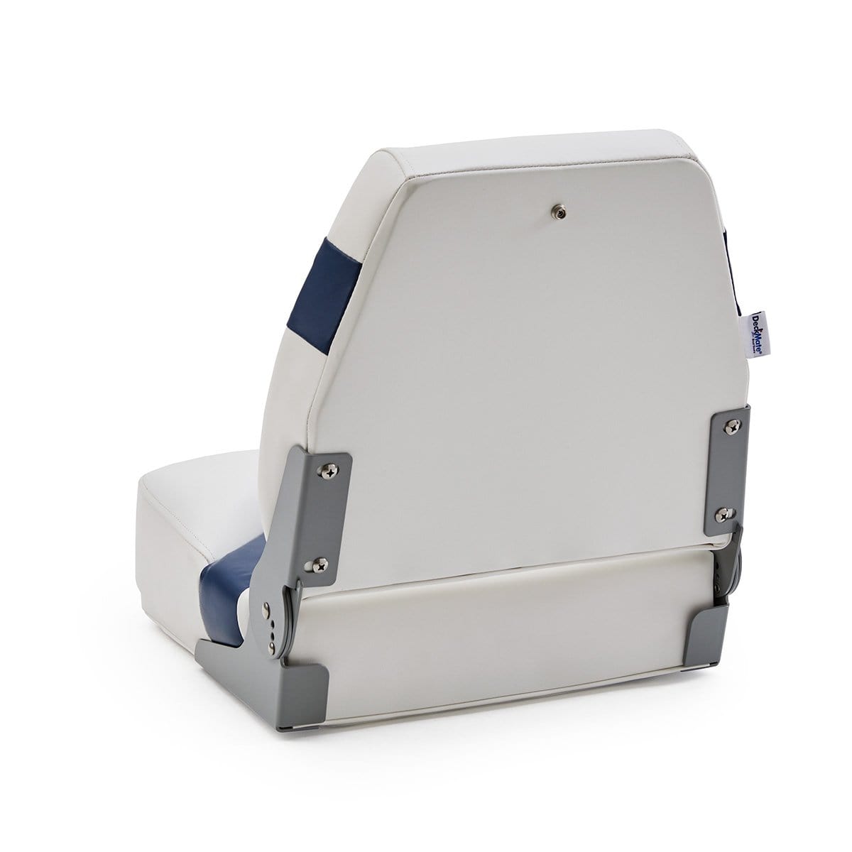 DeckMate Pontoon Boat Fishing Seat back #color_white & blue