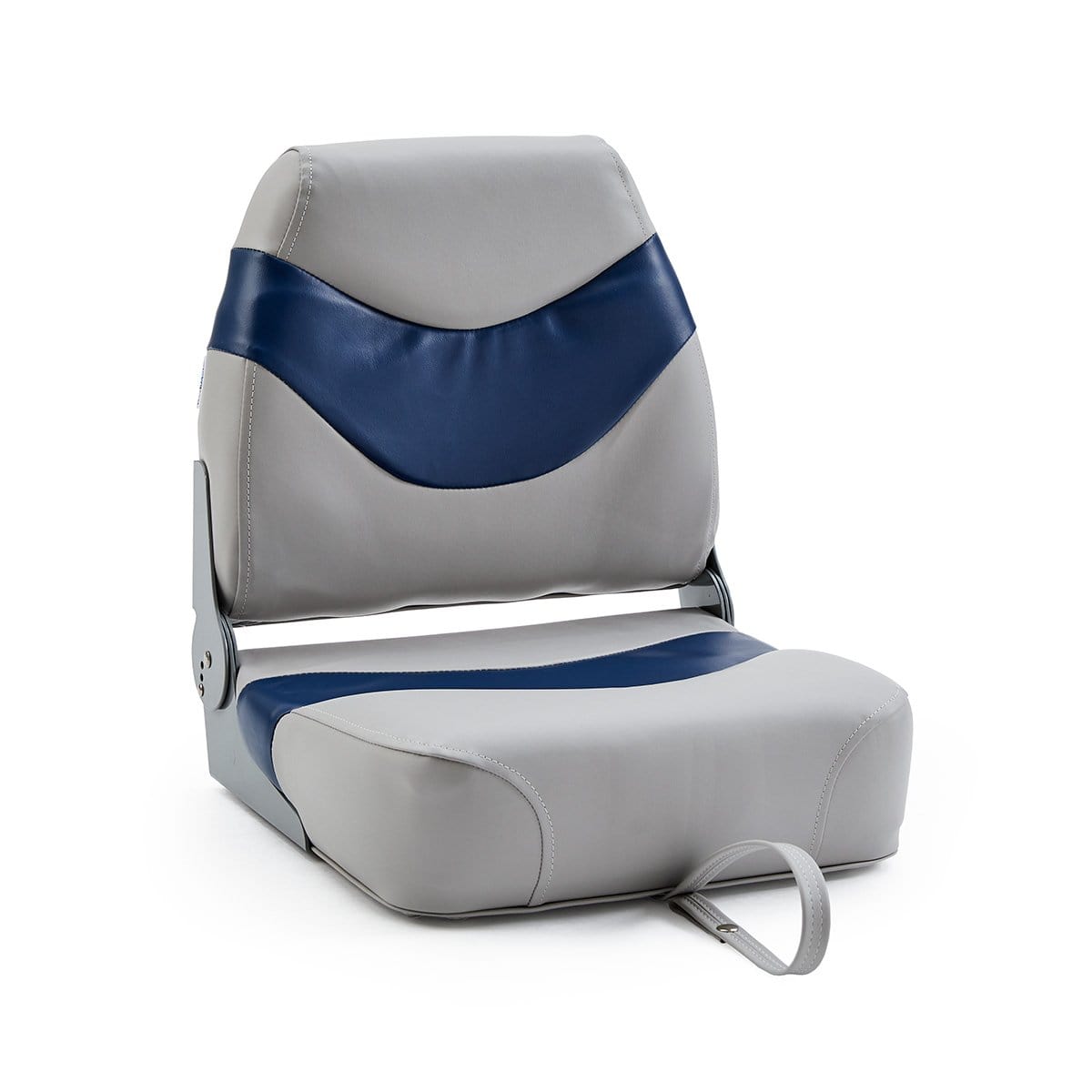 DeckMate Classic Pontoon Boat Pedestal Seat #color_gray & blue