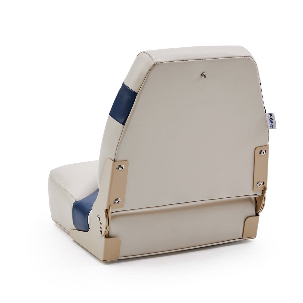 DeckMate Pontoon Boat Fishing Seat back #color_ivory & blue