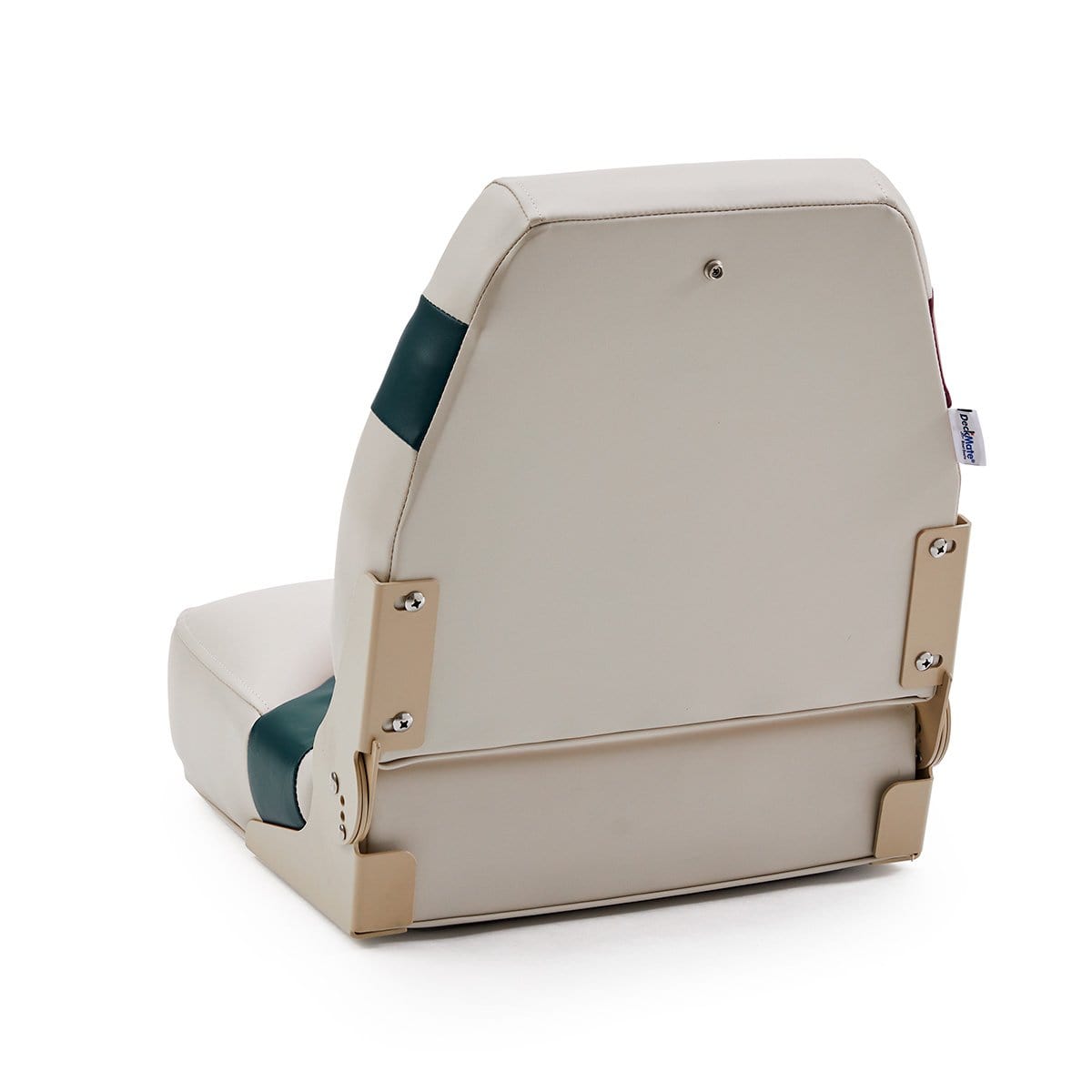 DeckMate Pontoon Boat Fishing Seat back #color_ivory & green