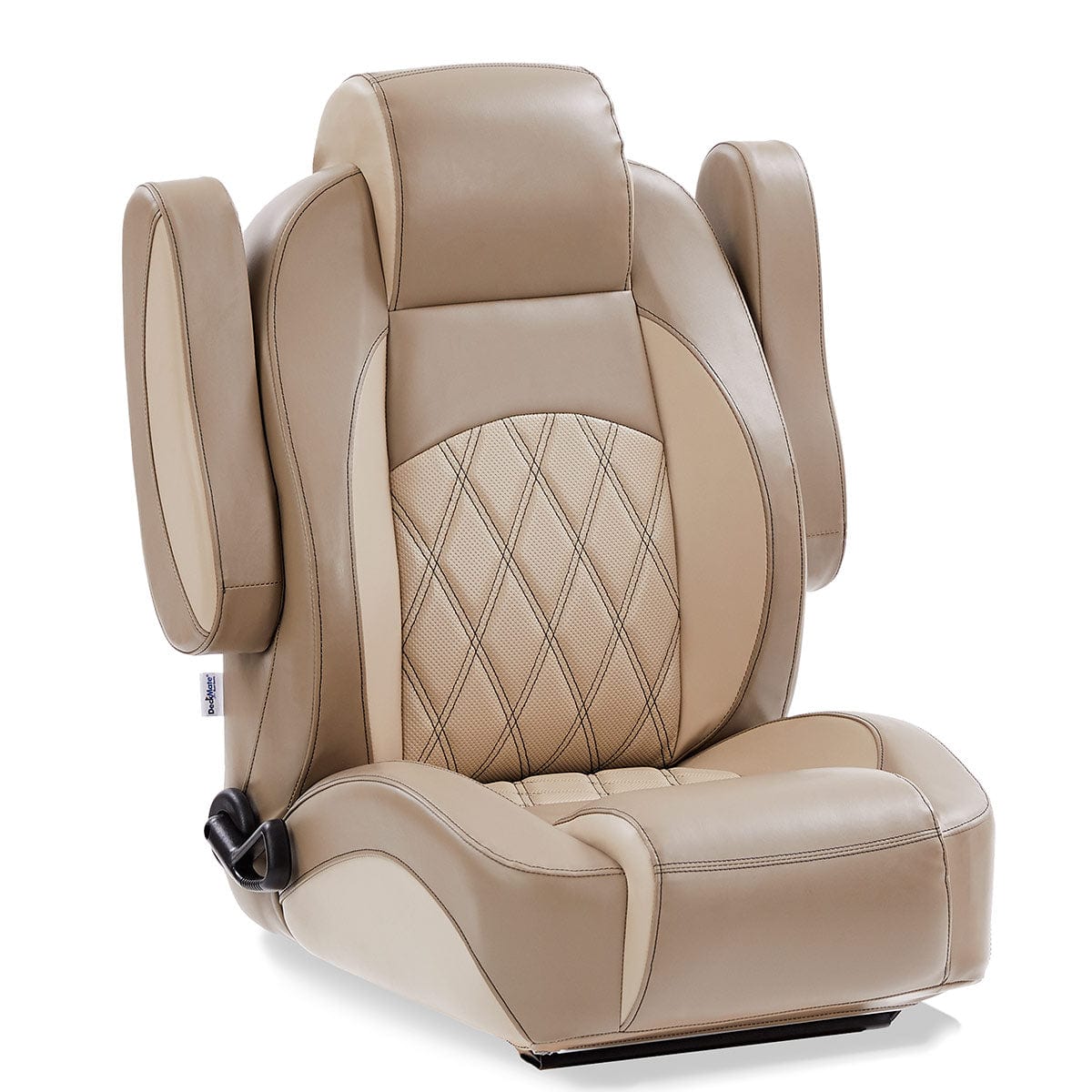 DeckMate Luxury Command Chair arms up #color_tan & beige